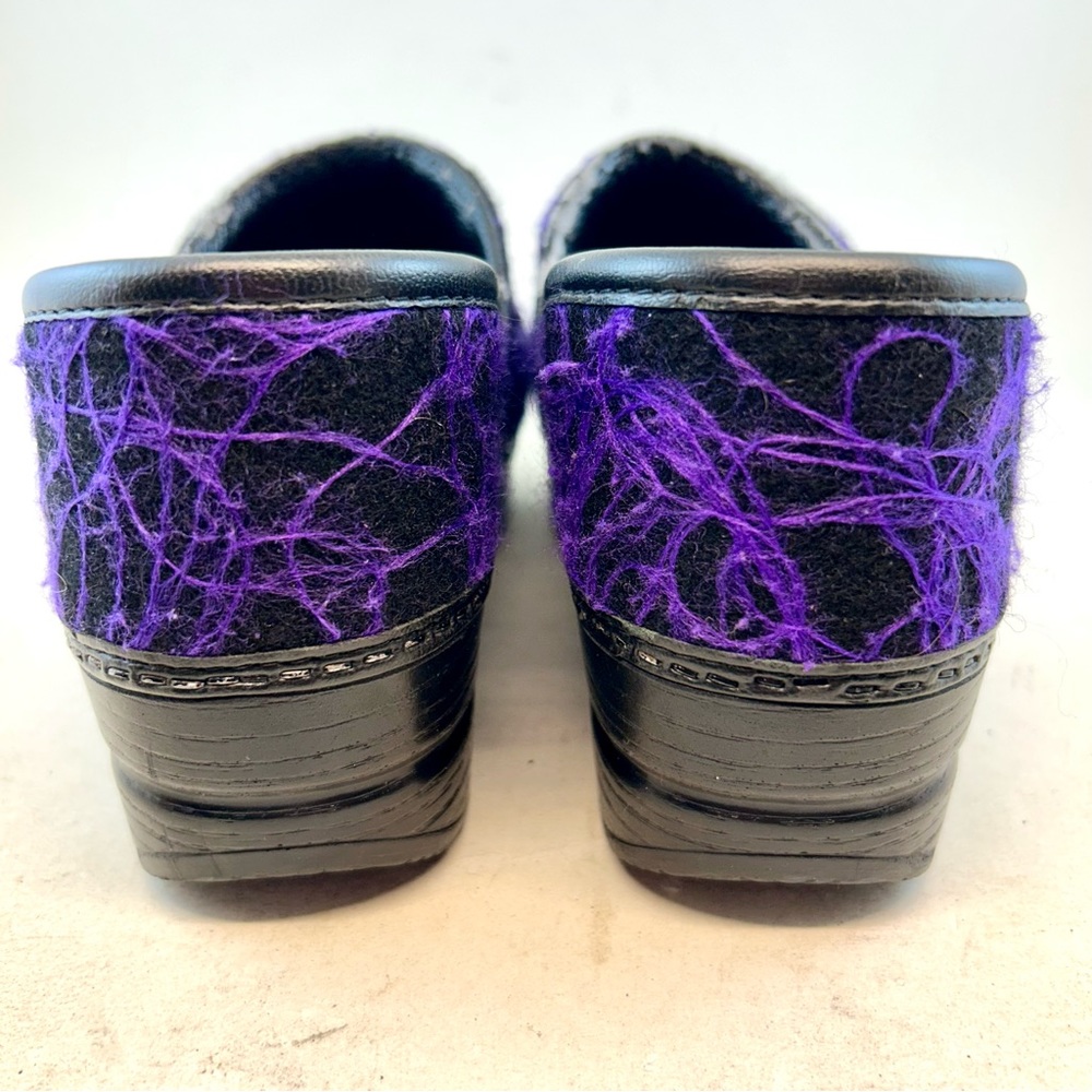 Dansko Purple Swirl Confetti Yarn Scribble Professional Stapled Clogs 38 7.5 8 - Picture 9 of 12